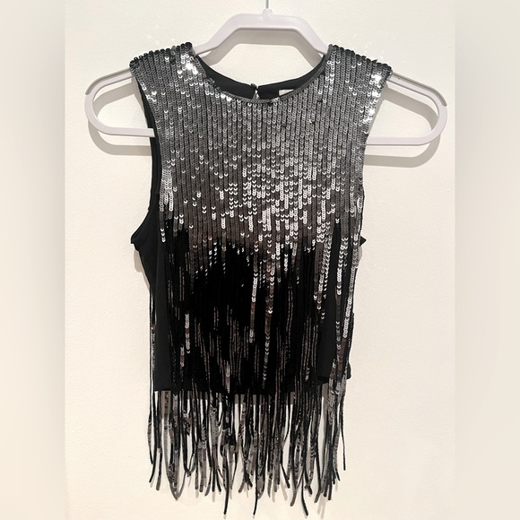 Black and silver crop top - Picture 1 of 2